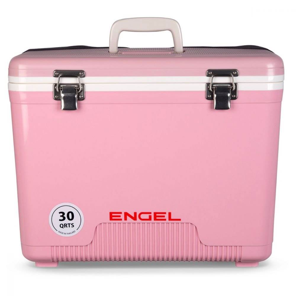 Engel Coolers 30 Quart 48 Can Lightweight Insulated Cooler Drybox. Pink (4 Pack)