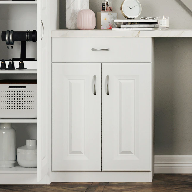 Estate ESBDD24SW 23.75-in W x 34.5-in H Wood Composite White Wall-mount Utility Storage Cabinet