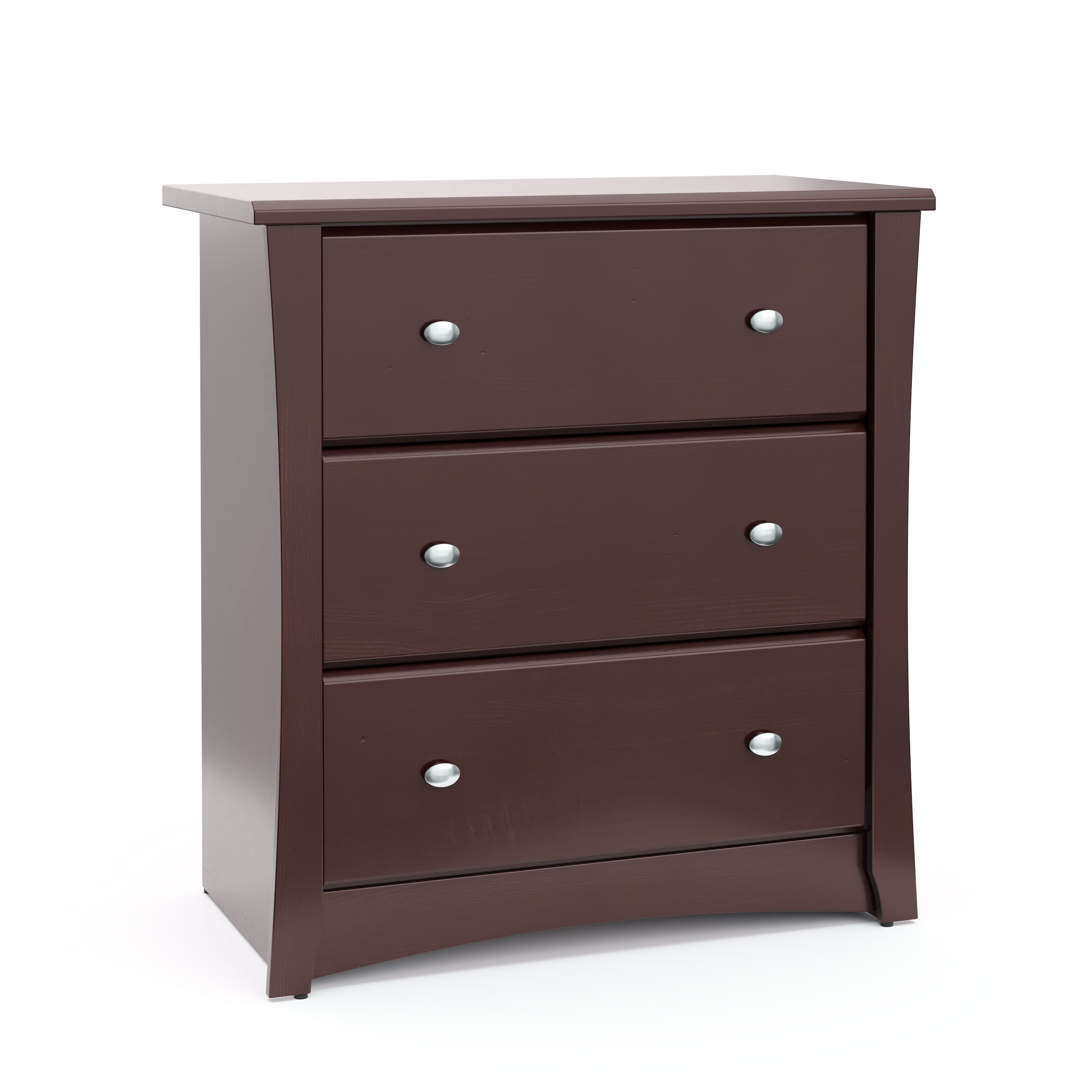 Storkcraft Crescent 3 Drawer Modern Dresser Espresso