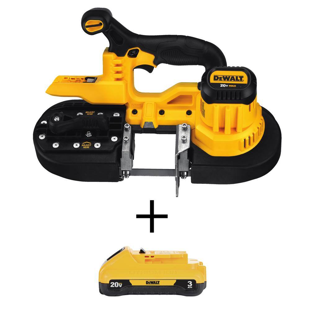 DEWALT DCS371BWDCB230 20-Volt MAX Lithium-Ion Cordless Band Saw (Tool-Only) with 20-Volt MAX Compact Lithium-Ion 3.0 Ah Battery Pack