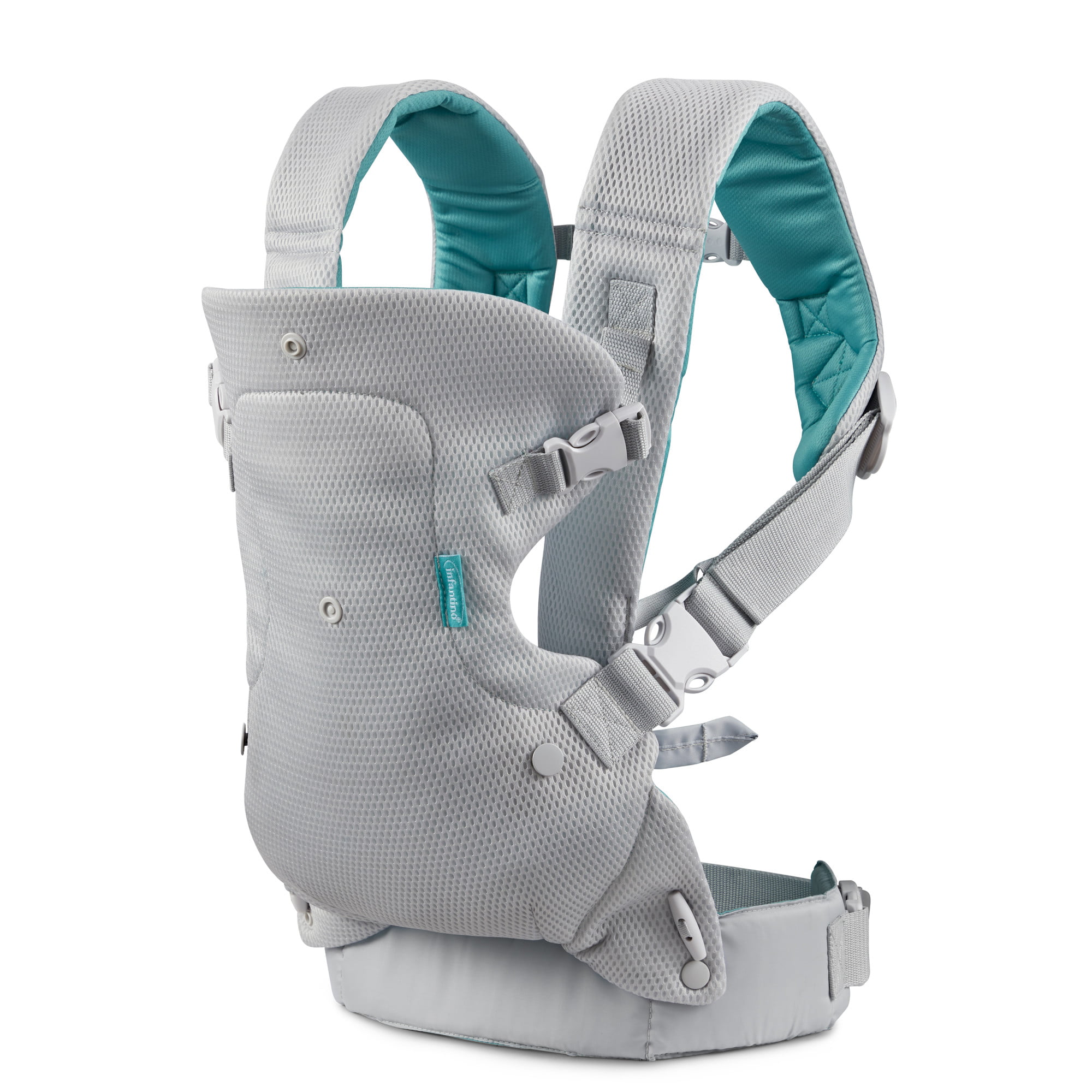 Infantino Flip 4-In-1 Convertible Light & Airy Baby Carrier. 4-Position. Light Gray