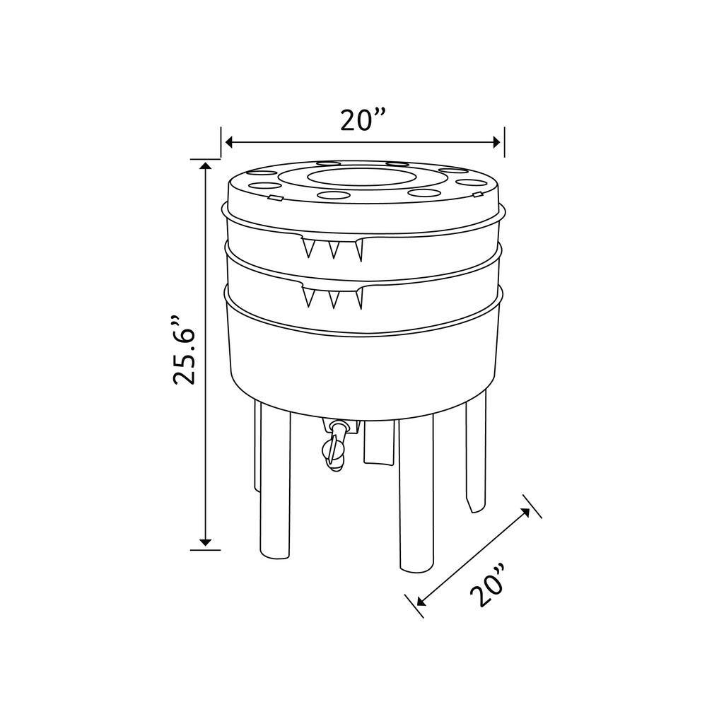 Tumbleweed 000300 57 l Can-O-Worms Compost Worm Farm Starter Kit