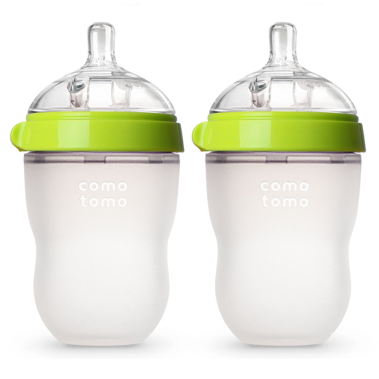 Comotomo Baby Bottle. Green. 5- 8 Ounce (2 Count)