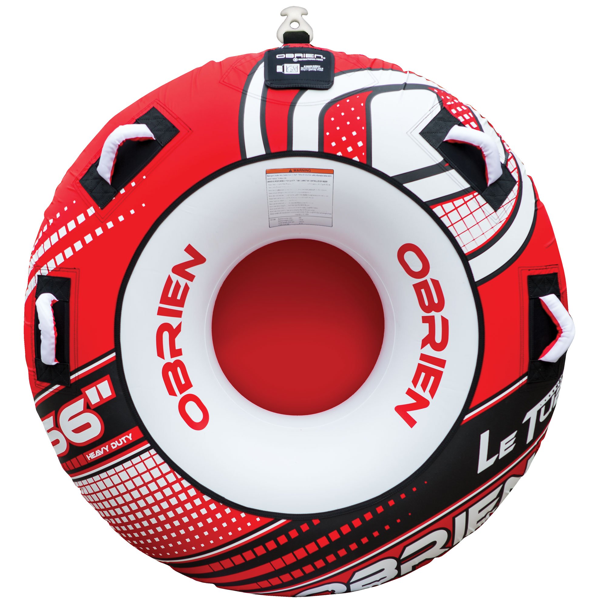 OBrien 66″ Heavy Duty One Rider Towable Lake Tube w/ Tow Line Connector (2 Pack)