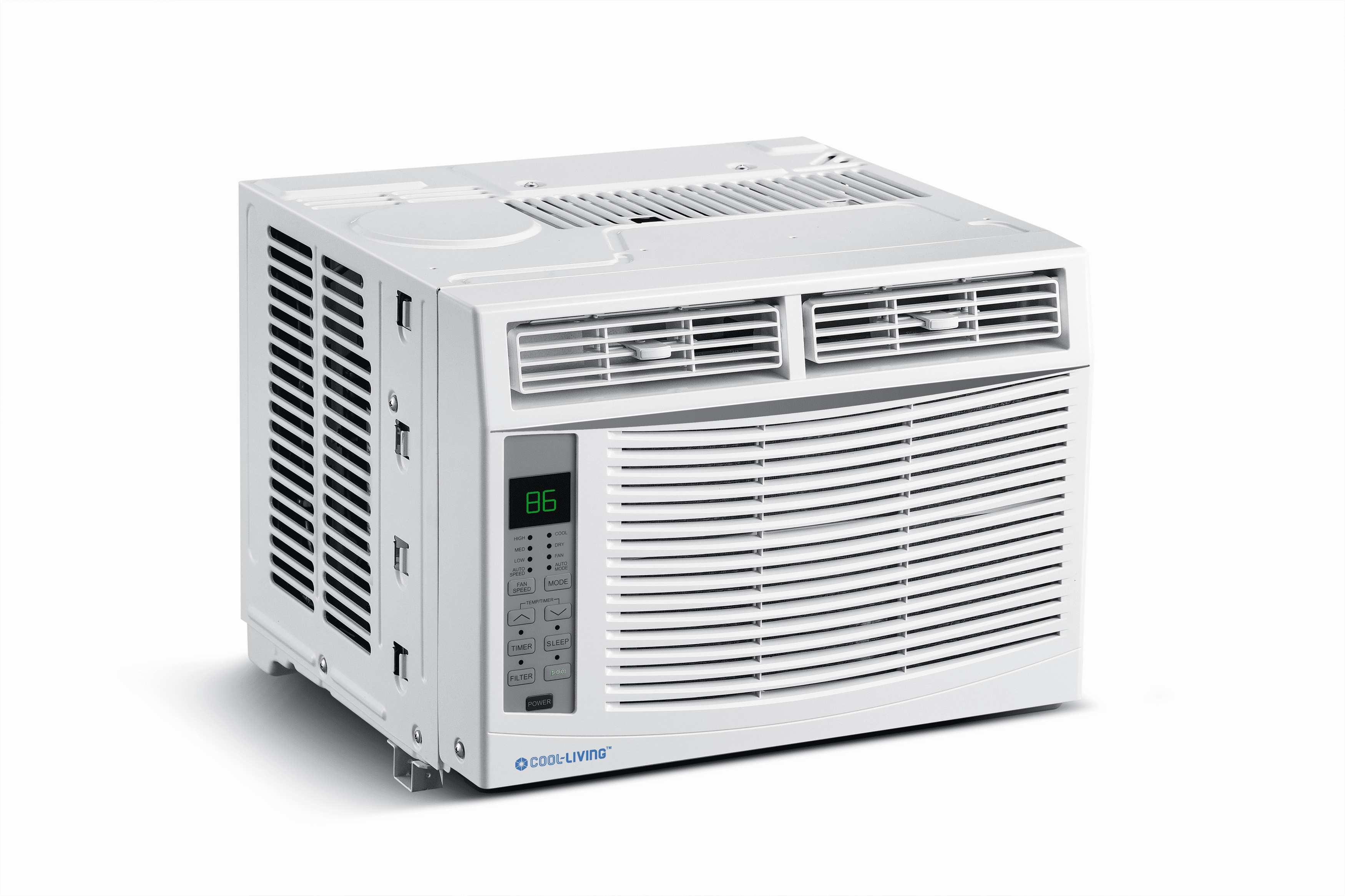 Cool-Living 6.000 BTU 115-Volt Window Air Conditioner with Digital Display and Remote. White