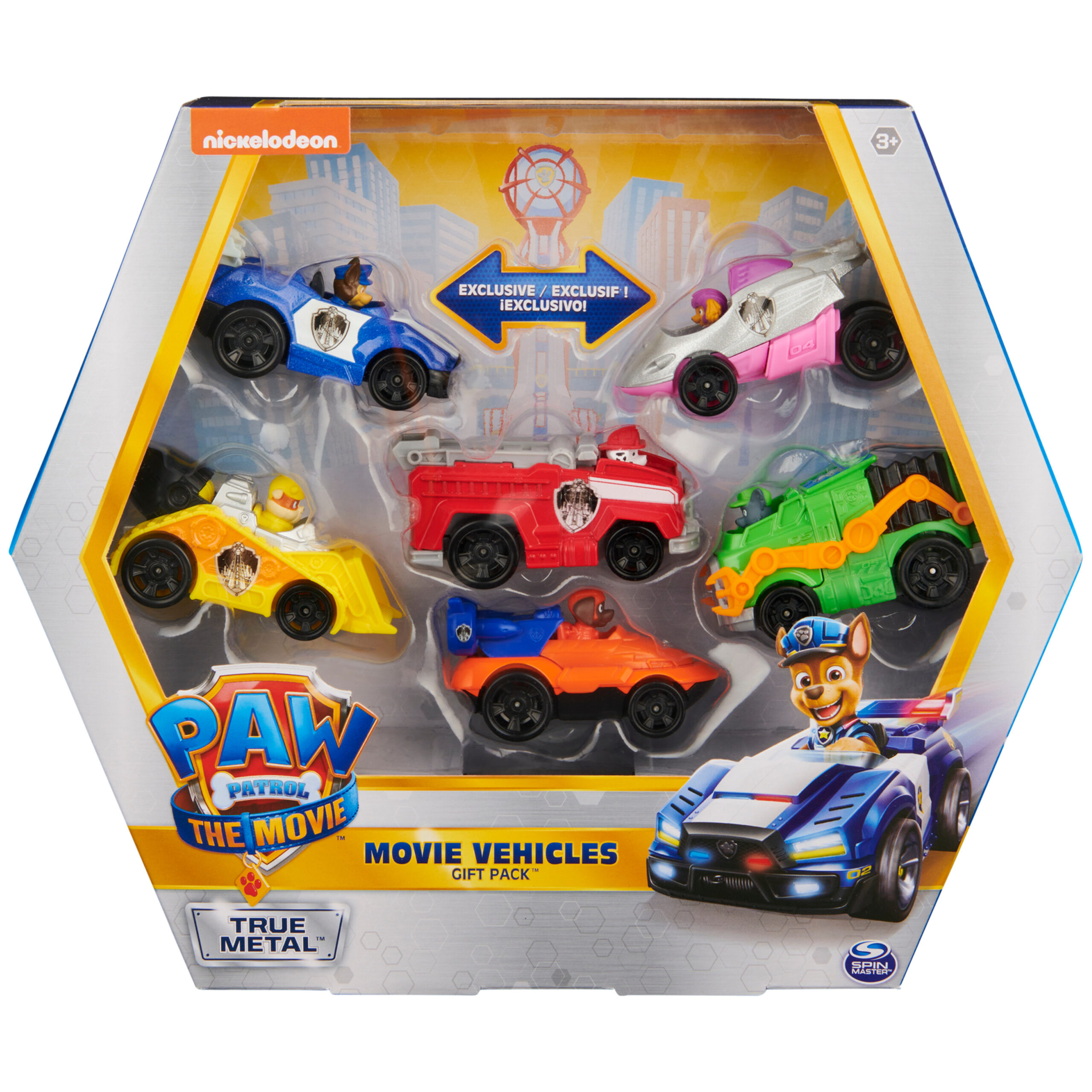 PAW Patrol. True Metal Movie Gift Pack with 6 Vehicles. 1:55 Scale