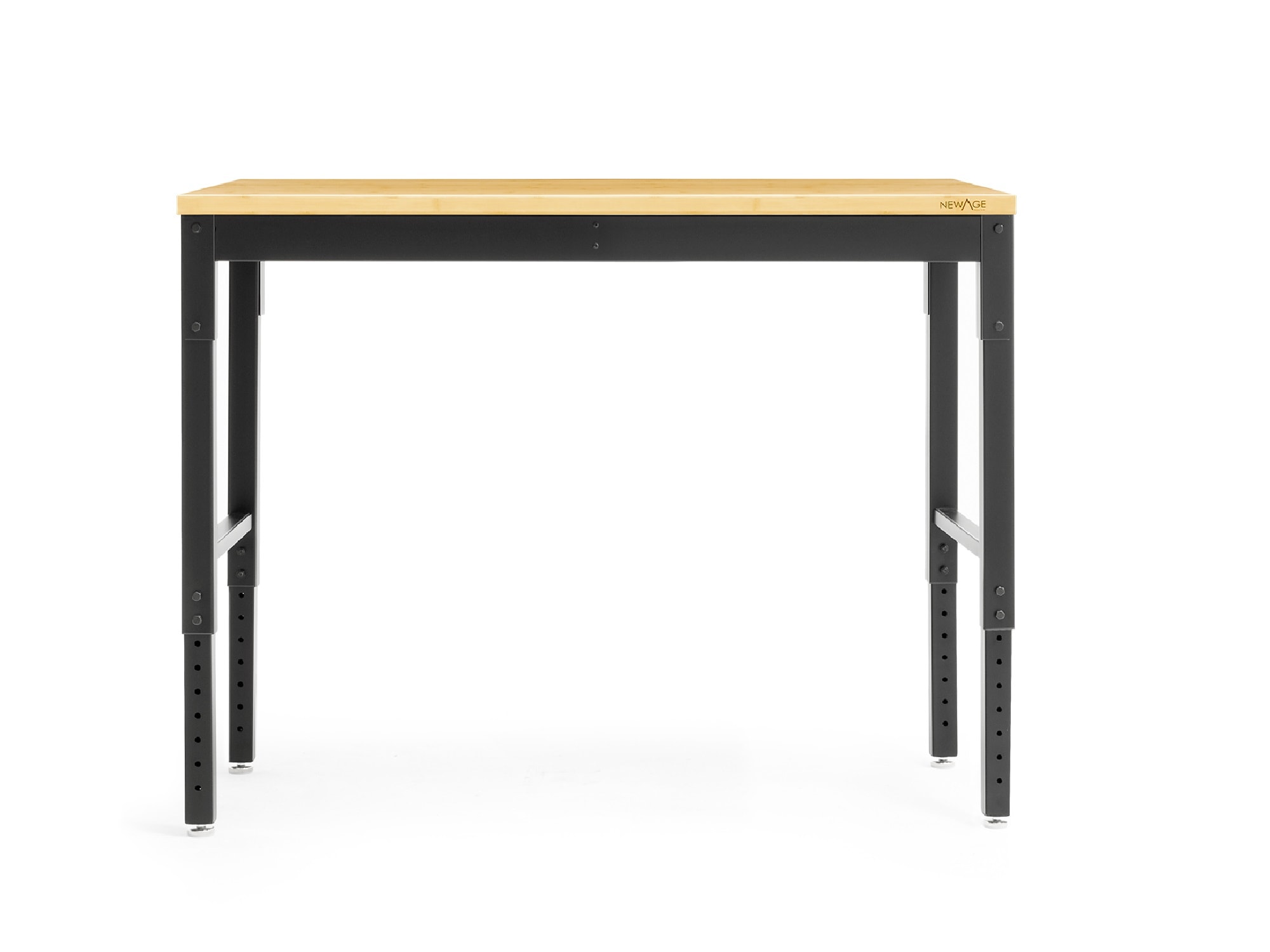 NewAge Products 48-in W x 43-in H Black Bamboo Adjustable Height Work Bench