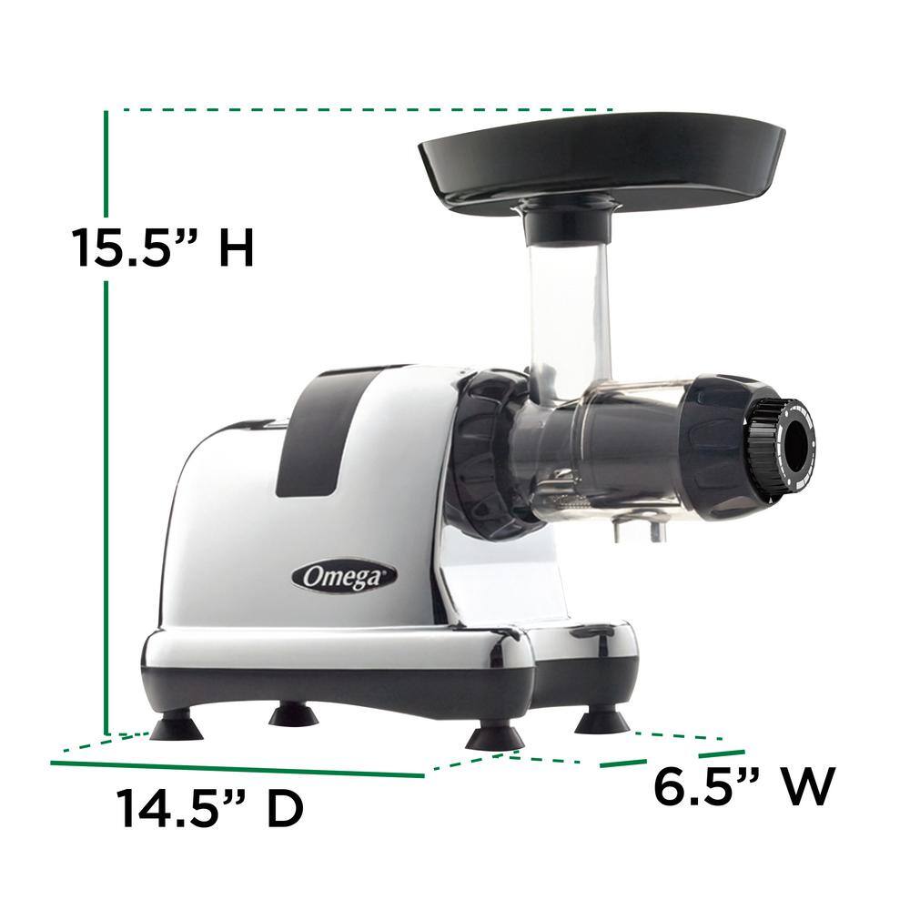 Omega  200-Watt Cold Press Chrome J8006HDC Slow Masticating Juicer