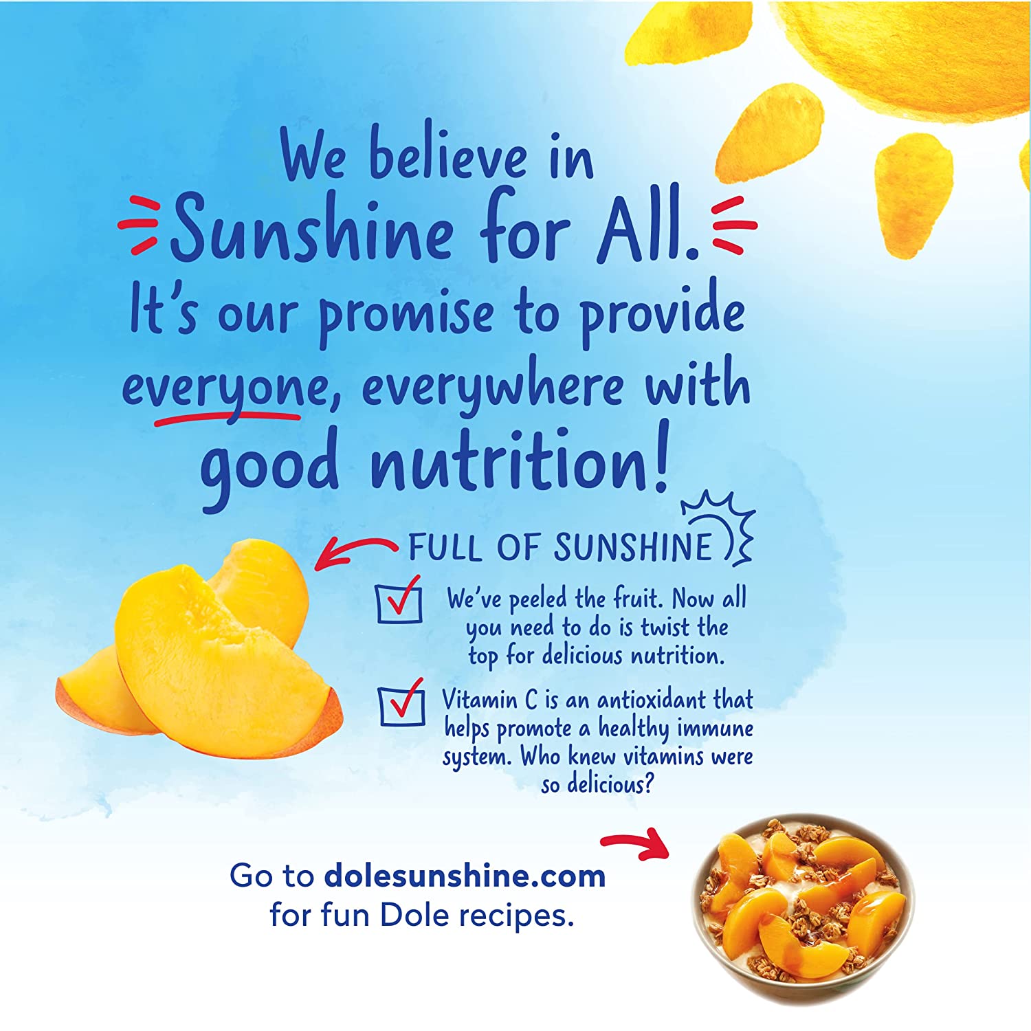 Dole Yellow Cling Sliced Peaches in 100% Fruit Juice. 23.5 Oz Resealable Jars. 8 Count