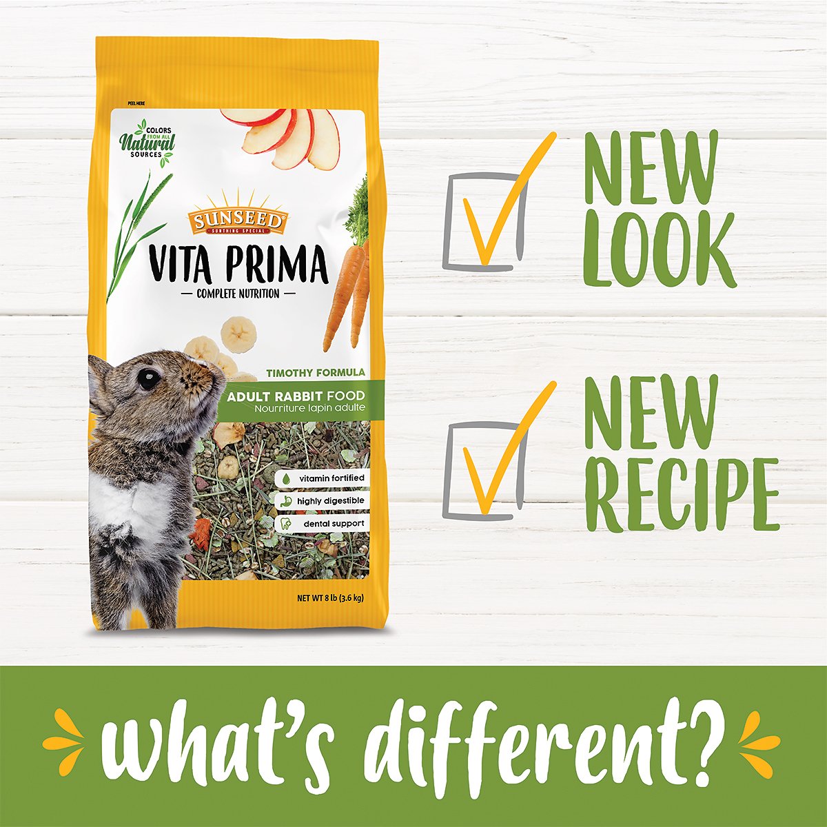 Sunseed Vita Prima Complete Nutrition Adult Rabbit Food. 8-Pound