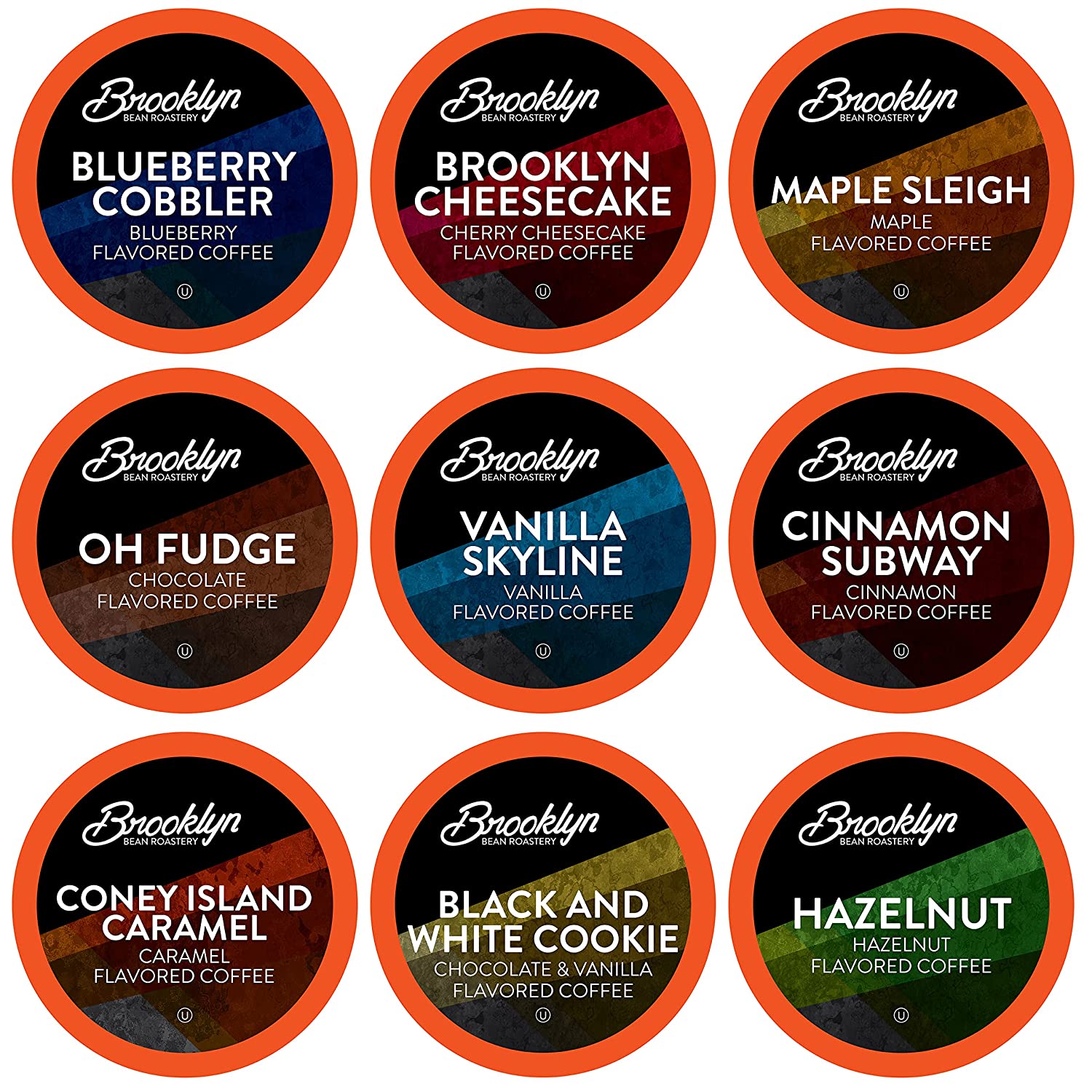 Brooklyn Beans Coffee Pods Flavored Gourmet Variety Pack. Compatible with 2.0 Keurig K Cup Brewers. 40 Count