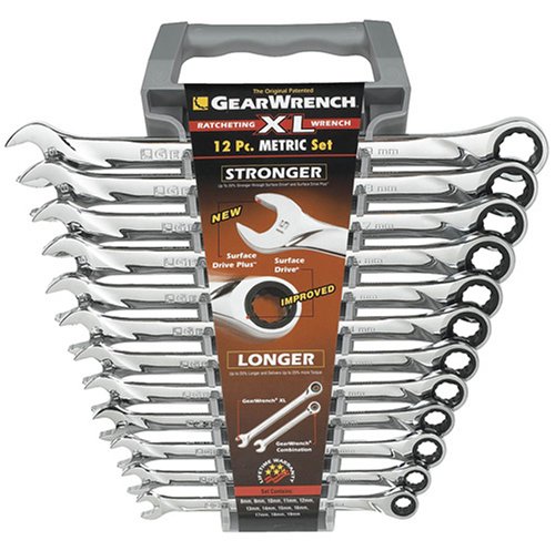 GearWrench 85098 12-Piece Metric XL Combination Ratcheting Wrench Set