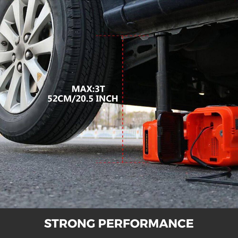 VEVOR ZST02DDQJDYYB0001V0 Electric Car Jack 3-Ton Electric Hydraulic Jack 6600 lbs. Car Floor Jack DC 12-Volt Electric Jack Lift