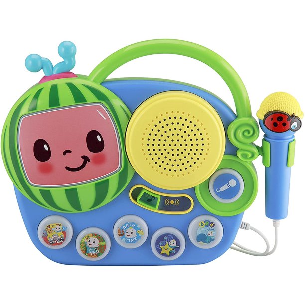 eKids Cocomelon Toy Singalong Boombox with Microphone