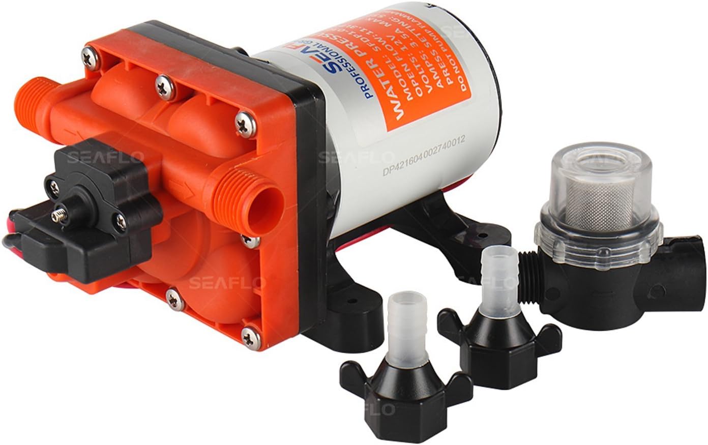 SEAFLO 42-Series Water Pressure Diaphragm Pump w/Variable Flow For Reduced Cycling - 12V. 3.0GPM. 55PSI