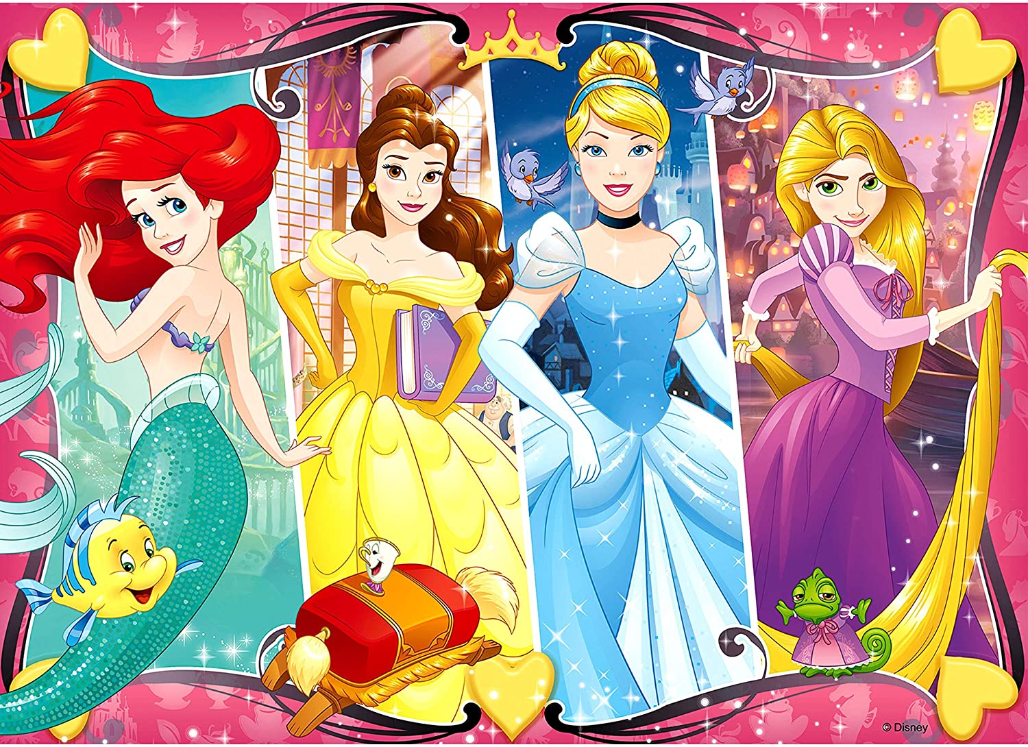 Ravensburger - Disney Princess Heartsong 60 Piece Glitter Jigsaw Puzzle for Kids