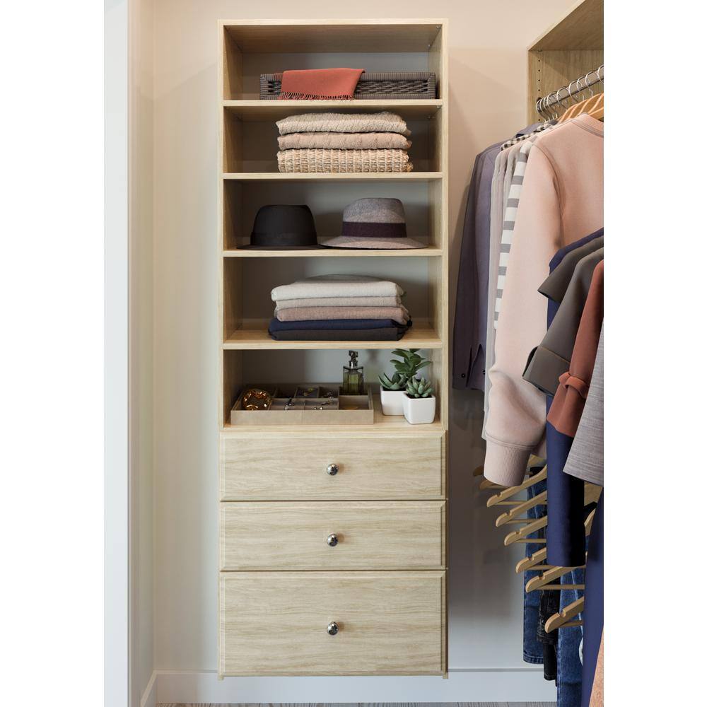 Closet Evolution HG30 Premier 25.125 in. W Harvest Grain Wood Closet System