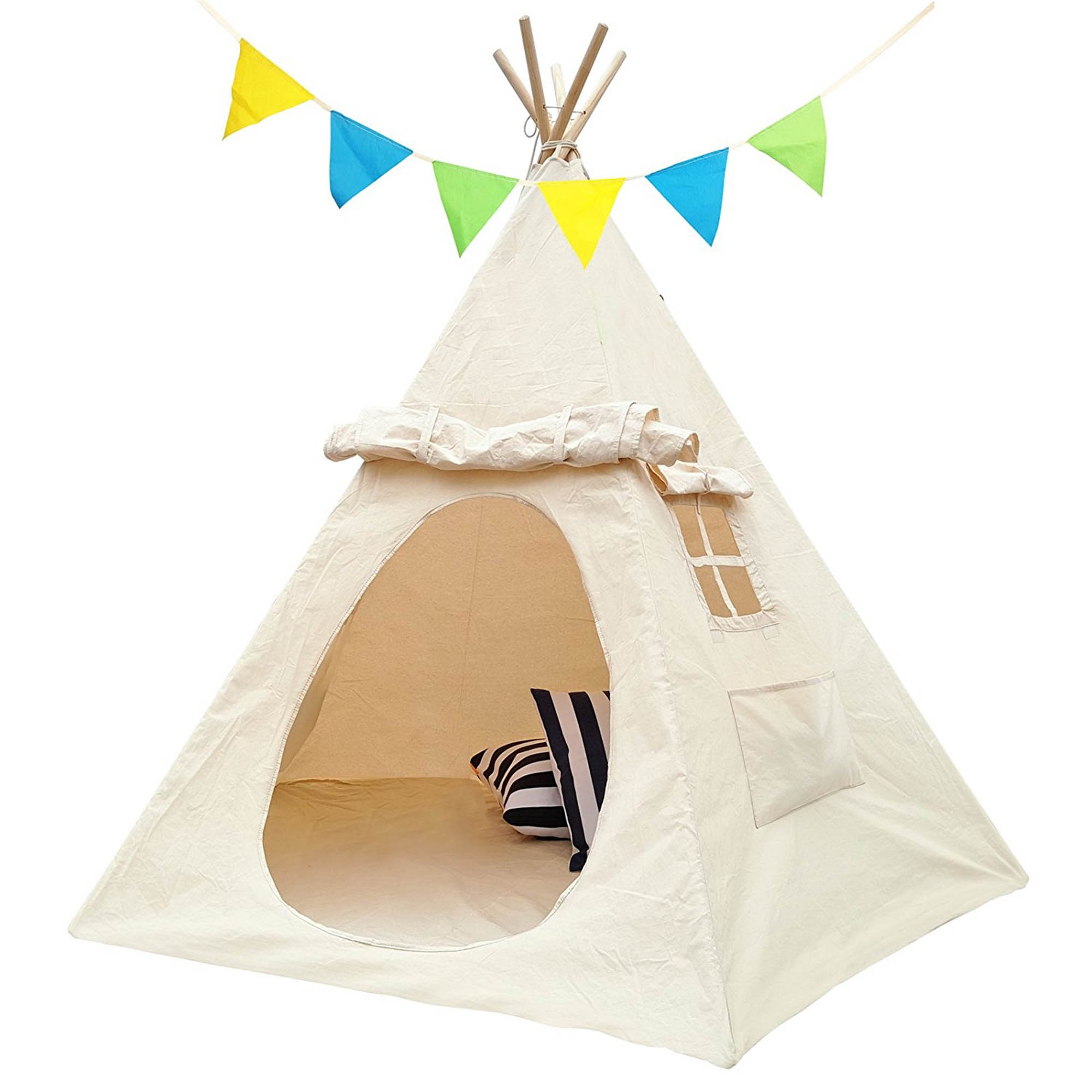 Lavievert Children Playhouse Canvas Teepee Kids Play House