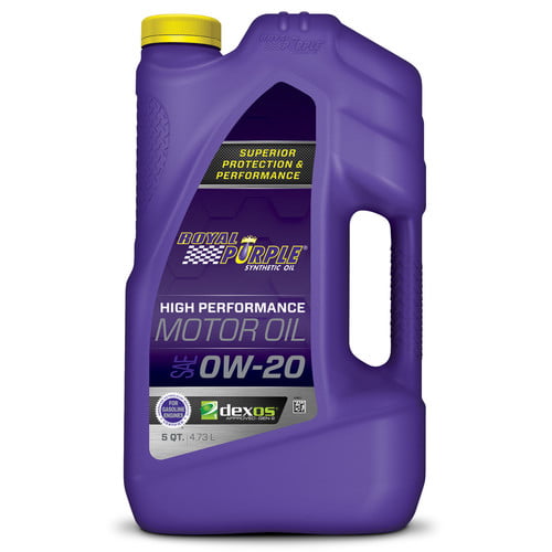 Royal Purple High Performance Motor Oil 0W-20 Premium Synthetic Motor Oil. 5 Quarts