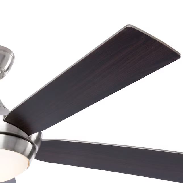 Fanimation Studio Collection LP8068LBN Aire Drop 52-in Brushed Nickel LED Indoor Ceiling Fan with Light Remote (5-Blade)