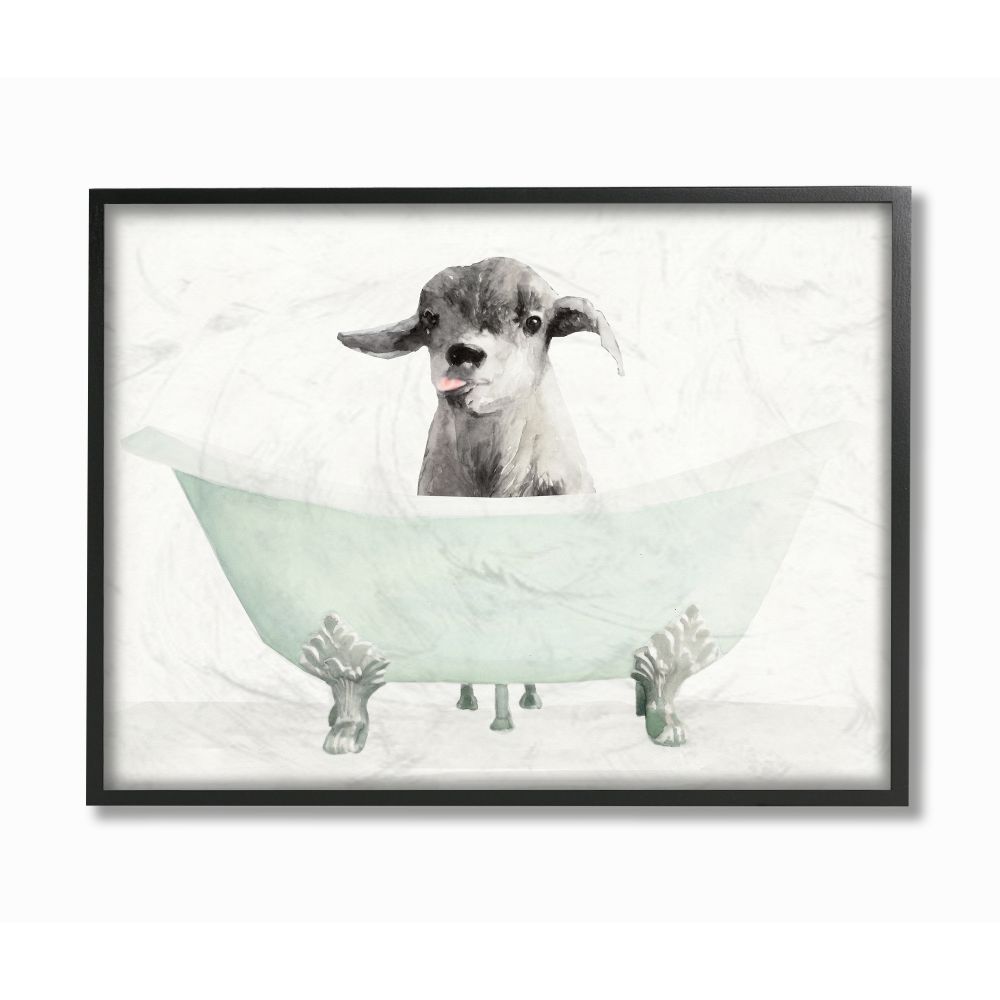 Stupell Baby Llama Bathroom Art. 16×20. by Stellar Design Studio