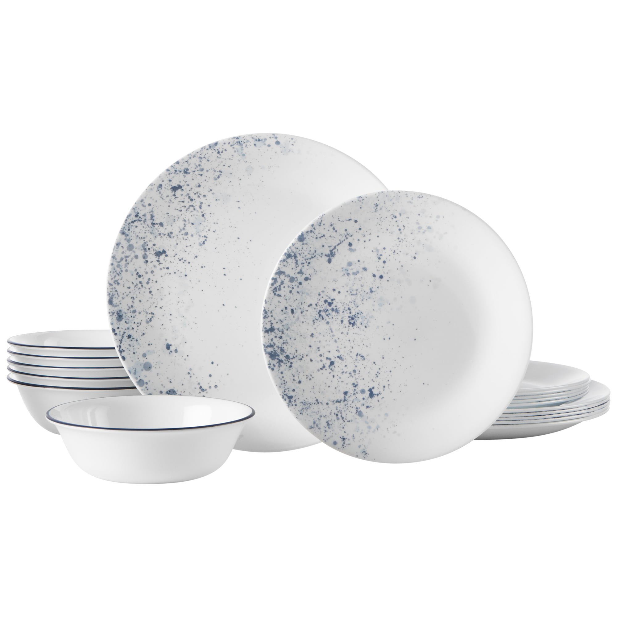Corelle Indigo Speckle 18-piece Dinnerware Set. Service for 6