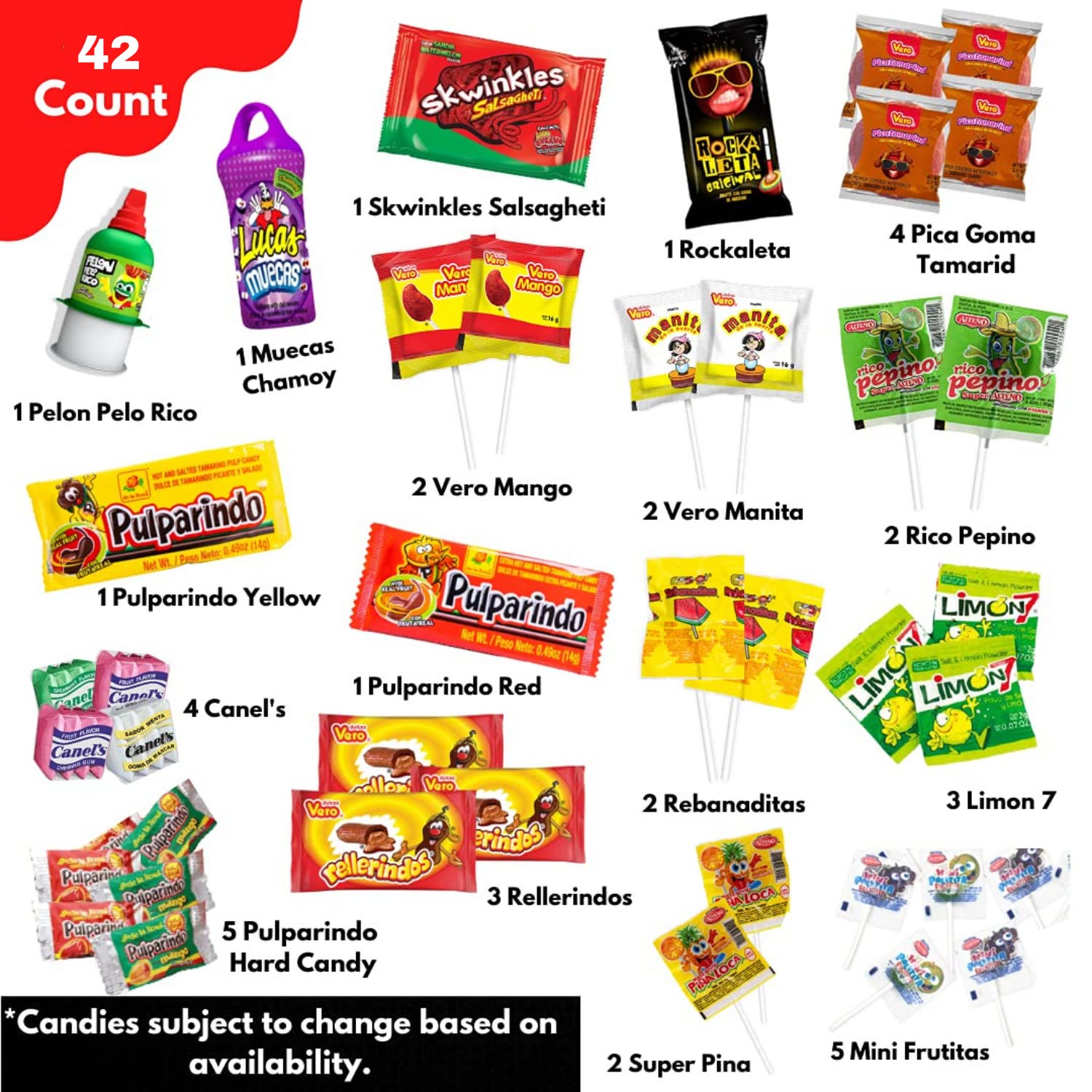 Mexican Candy Mix (42 Count) | Sweet. Sour and Spicy by Ole Rico