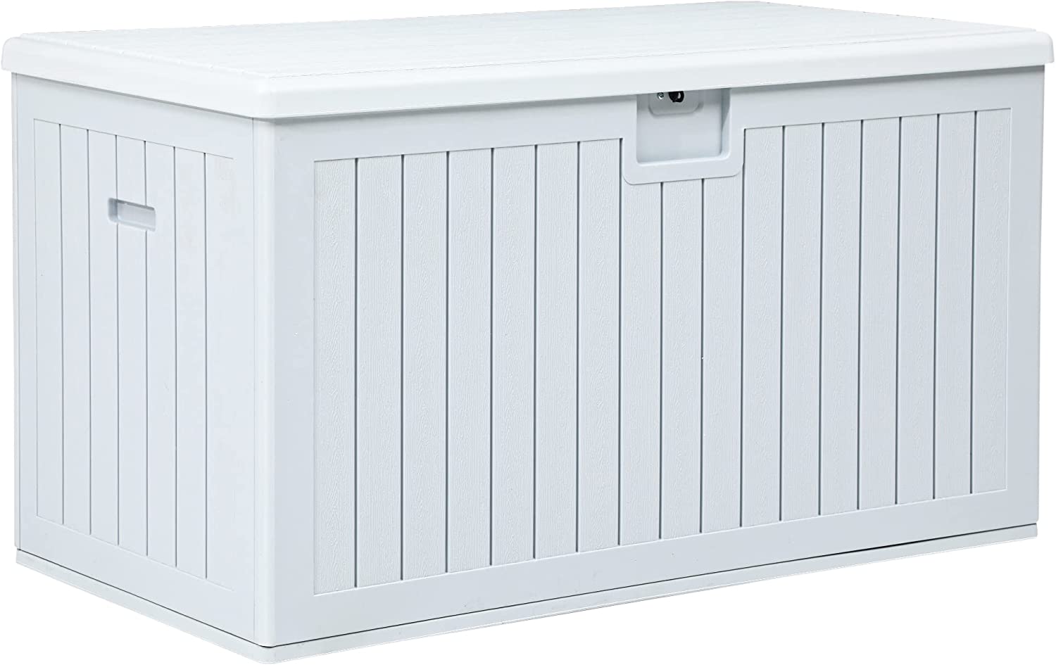 YITAHOME XL 150 Gallon Large Deck Box.Outdoor Storage for Patio Furniture Cushions.Garden Tools and Pool Toys with Flexible Divider.Waterproof.Lockable (Grayish-White)