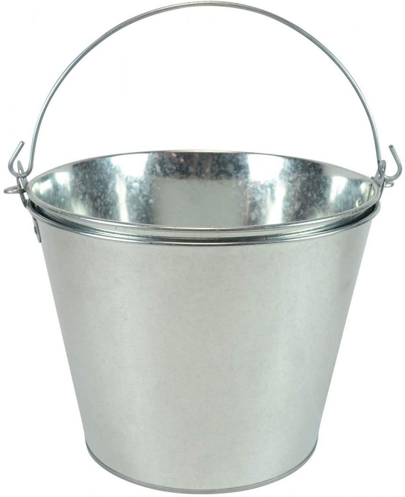 BARsics Galvanized Pail Beer Bucket 9x9x7 inch. 5-Quart. Pack of 2