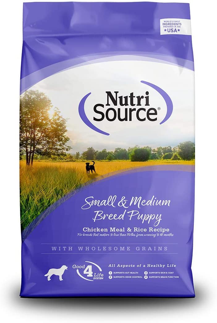 Nutrisource Small & Medium Breed Puppy Chicken & Rice Dry Dog Food 15Lb