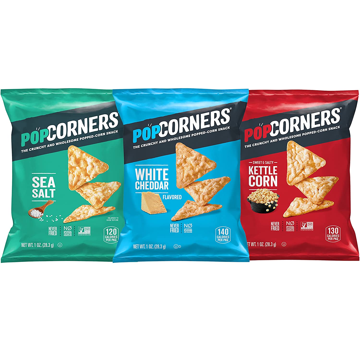 PopCorners Snacks Gluten Free Chips. 3 Flavor Variety Pack. 1oz Bags (20 Pack)