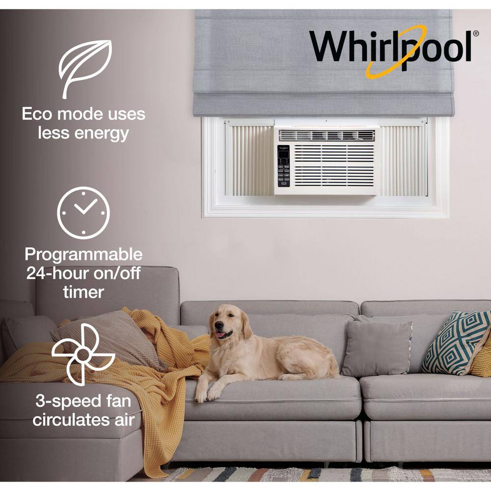Whirlpool  Energy Star 8.000 BTU Window AC w/ Remote Control for Rooms up to 350 Sq. ft. LCD Display Timer Eco. Sleep Mode