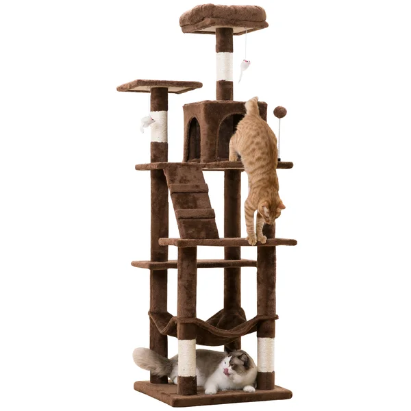 64″ Large Cat Condo (Brown)
