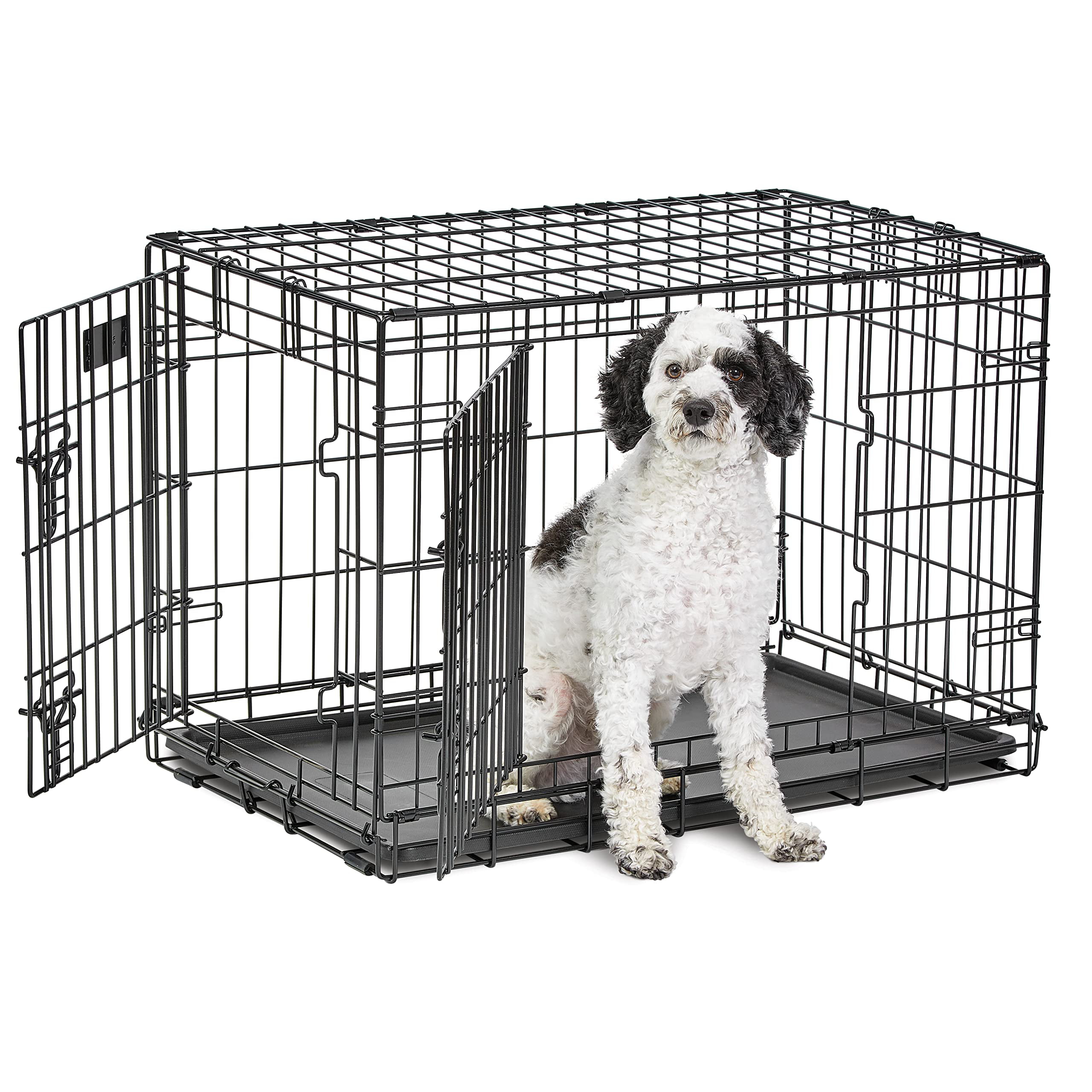 MidWest Homes For Pets Life Stages Folding Double Door Metal Dog Crate