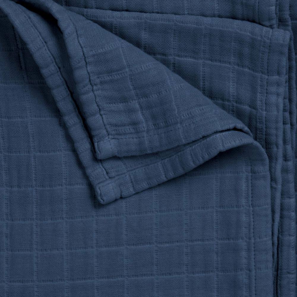 The Company Store  Gossamer Shoreline Solid Cotton King Woven Blanket - Shoreline