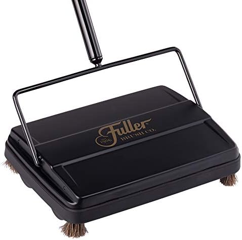 Fuller Brush 17027 Carpet & Floor Sweeper- Mini Stick Cleaner For Hardwood Surfaces. Wood Floors. Laminate. Tile- Small & Portable For The Home Or Office - Cleans Dust Pet Hair- Electrostatic & Silent. Black