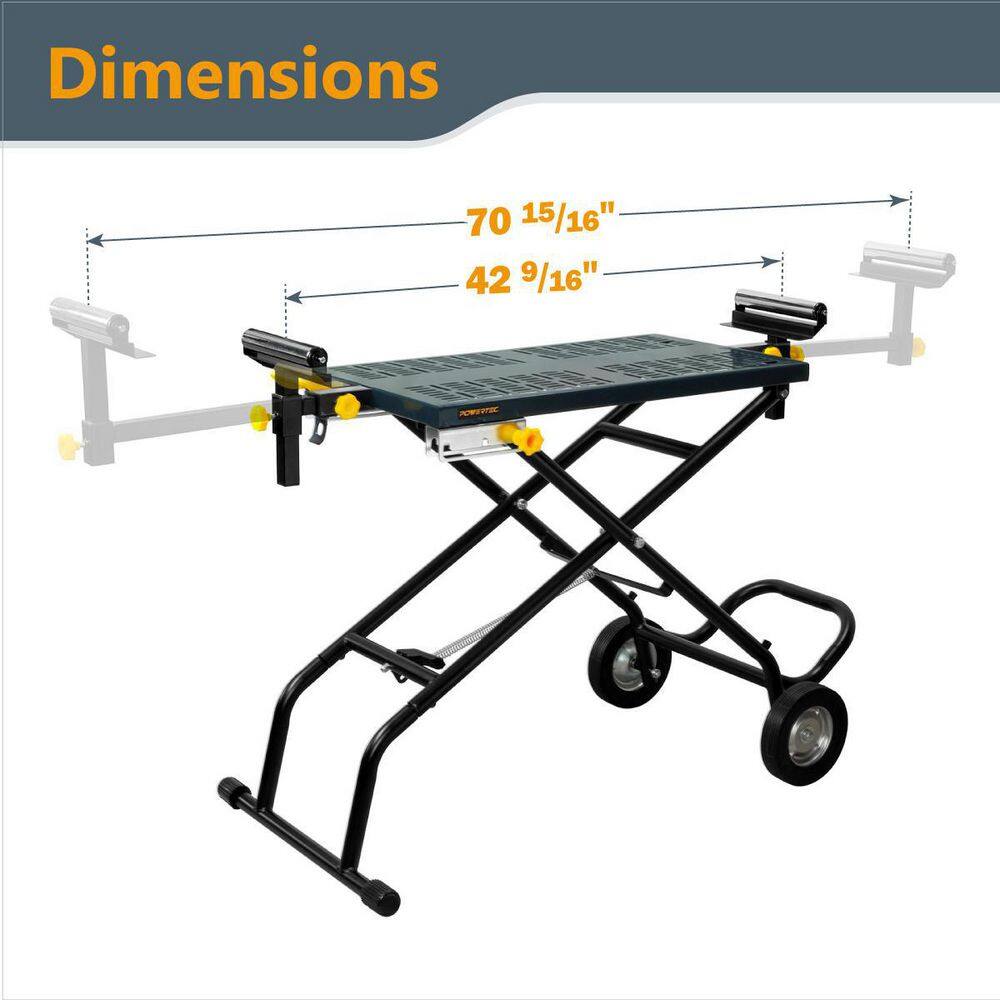 POWERTEC MT4005 Universal Mounting Deluxe Rolling Stand