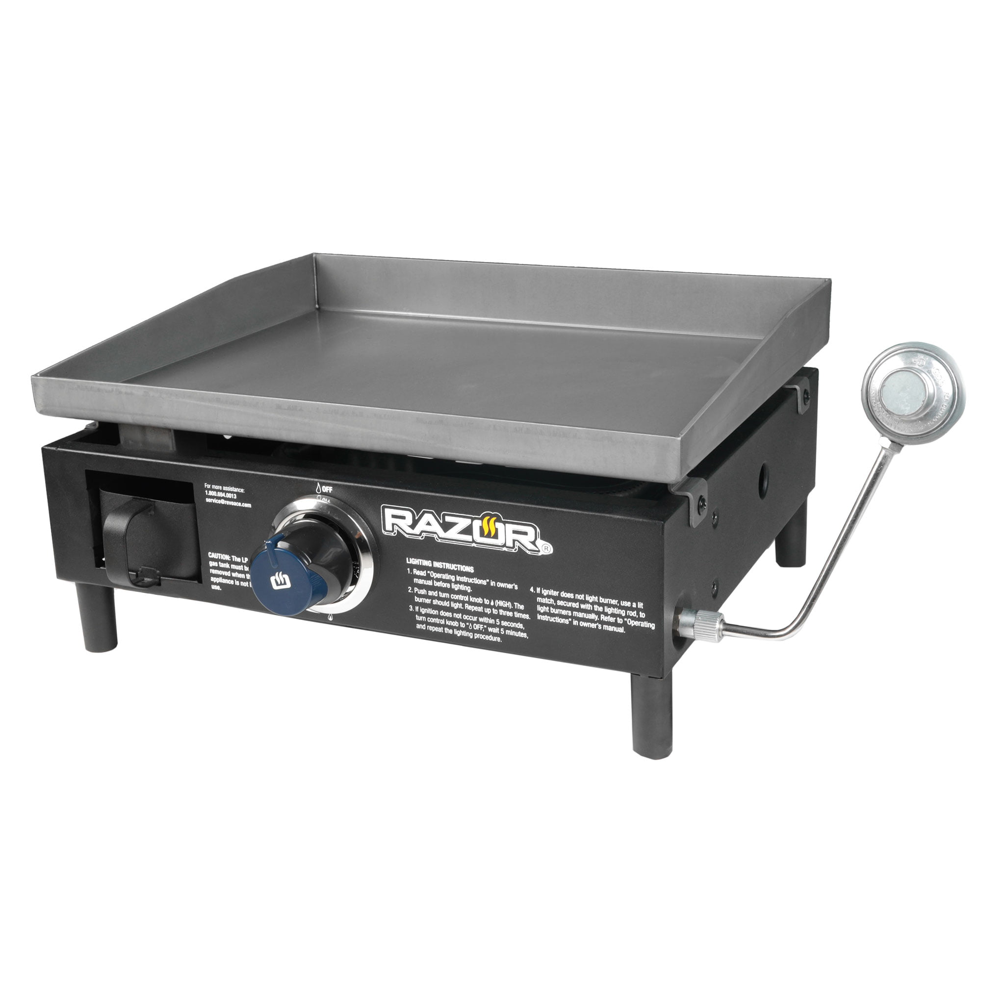 Razor Griddle GGT2160M 19 Inch Portable 1 Burner LP Propane Gas Grill. Steel