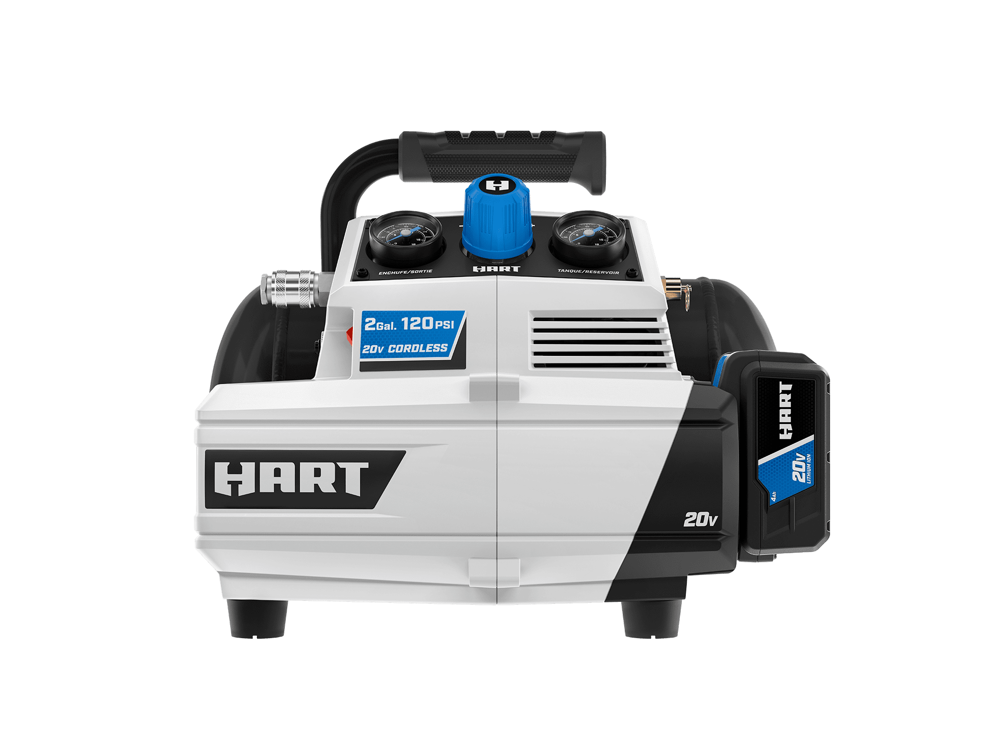 HART 20-Volt 2 Gallon Compressor Kit (1) 20-Volt 4Ah Lithium-ion Battery