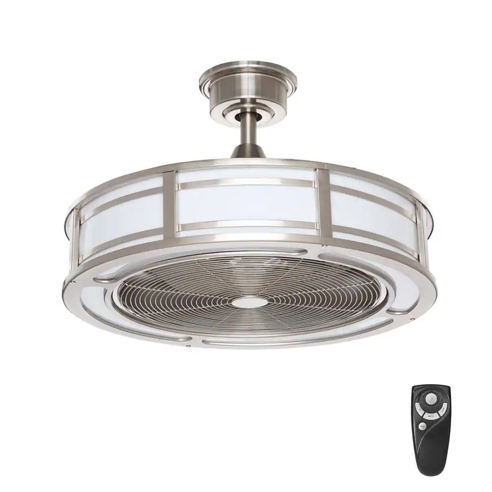 Home Decorators Collection SFL-550L1 Windara 22 in. LED Indoor/Covered Outdoor Brushed Nickel Ceiling Fan