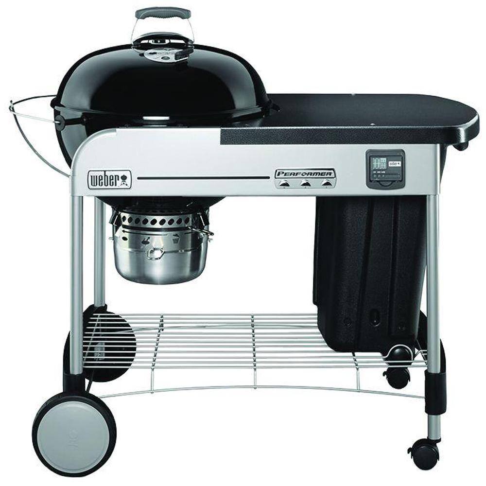 Weber 15401001 22 in. Performer Premium Charcoal Grill in Black with Built-In Thermometer and Digital Timer