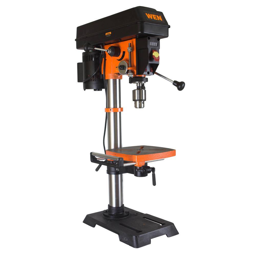 WEN 4214T 5-Amp 12 in. Variable Speed Cast Iron Benchtop Drill Press with Laser. Work Light. and 5/8 in. Chuck Capacity