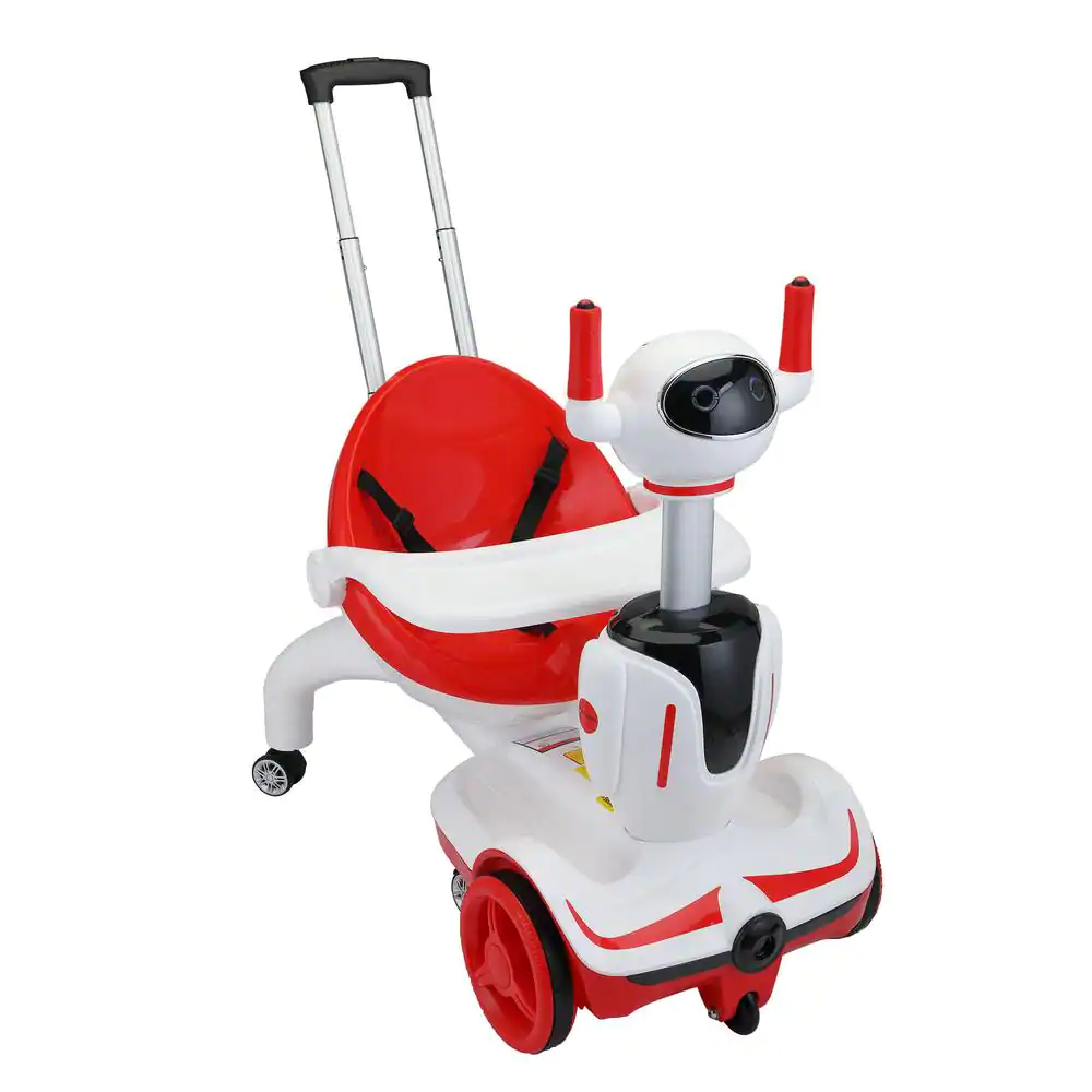 TOBBI 6-Volt 3 in 1 Kids Ride On Car Electric Robot Buggy Toy Vehicle with Remote Control. Red (TH17A0751-T01)