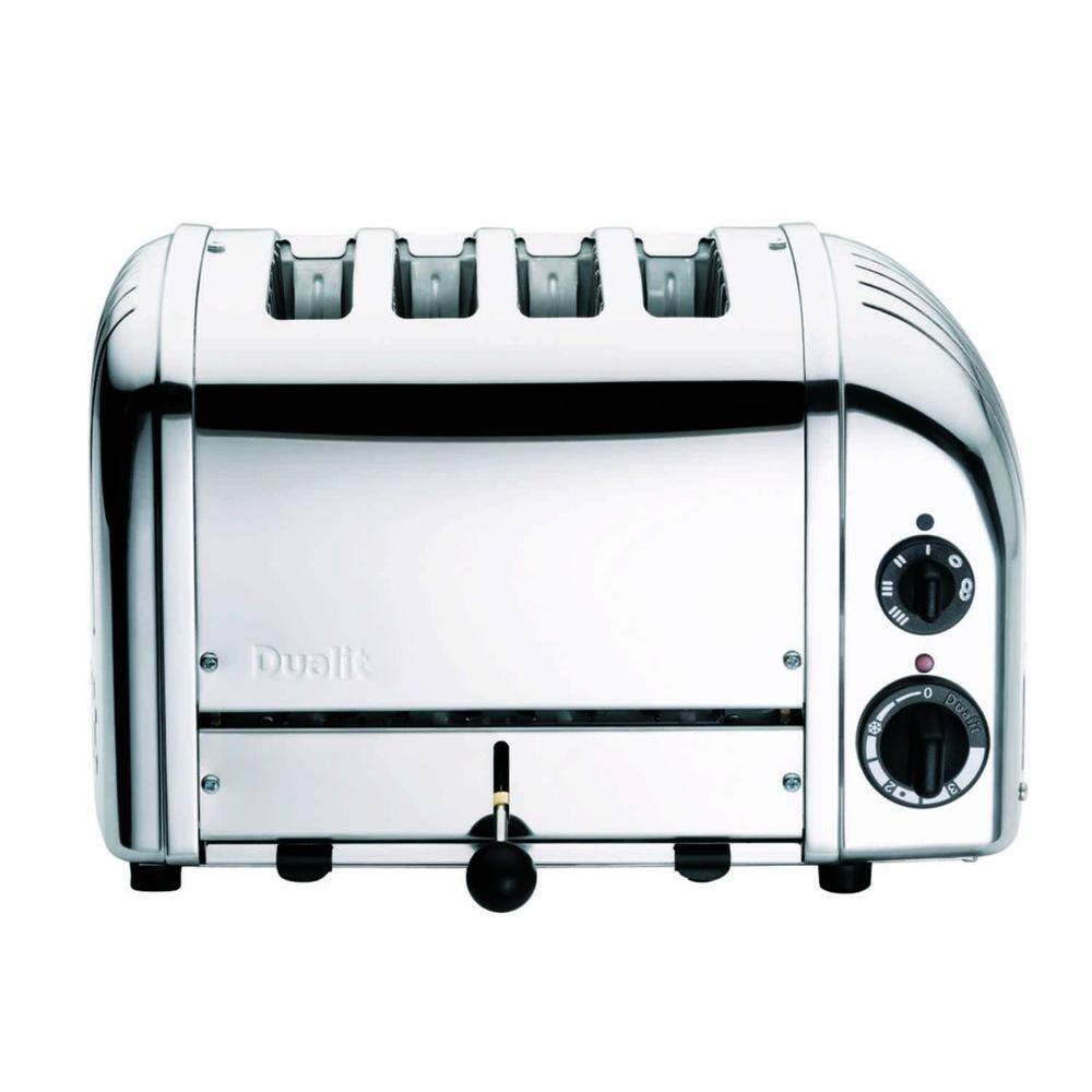 Dualit  New Gen 4-Slice Chrome Wide Slot Toaster with Crumb Tray
