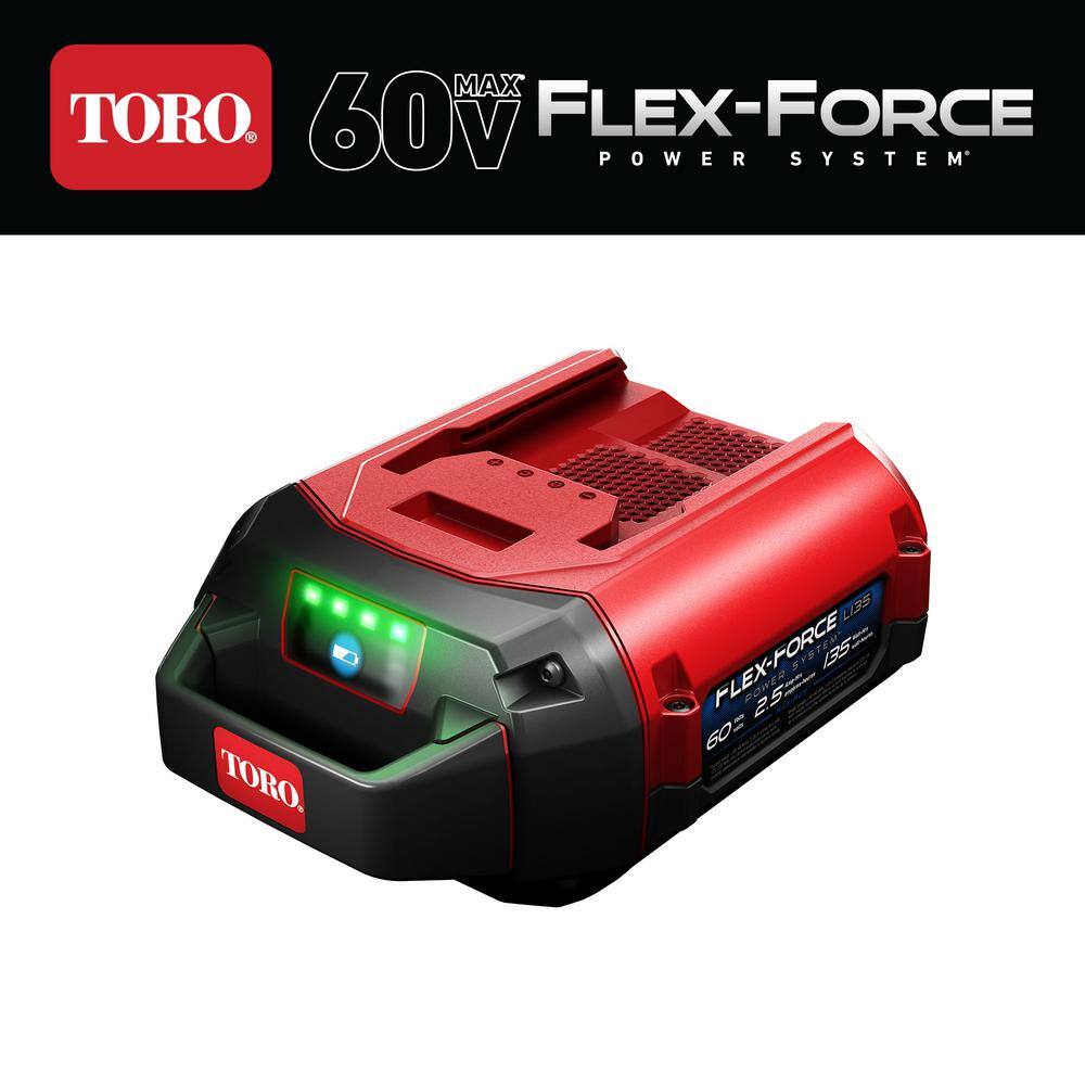 Toro 88625 Flex-Force Power System 60-Volt Max 2.5 Ah Lithium-Ion L135 Battery
