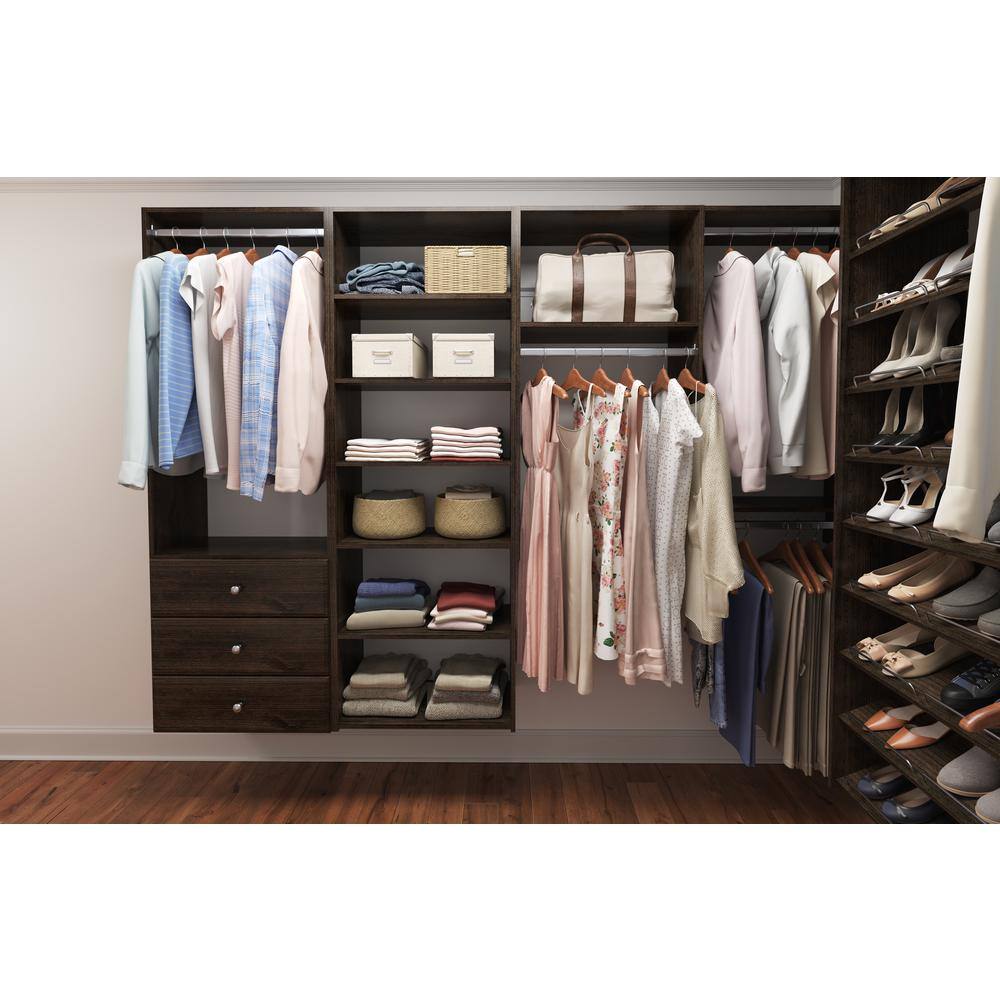 Closet Evolution TR26 Elite 25 in. W Espresso Wood Closet Tower