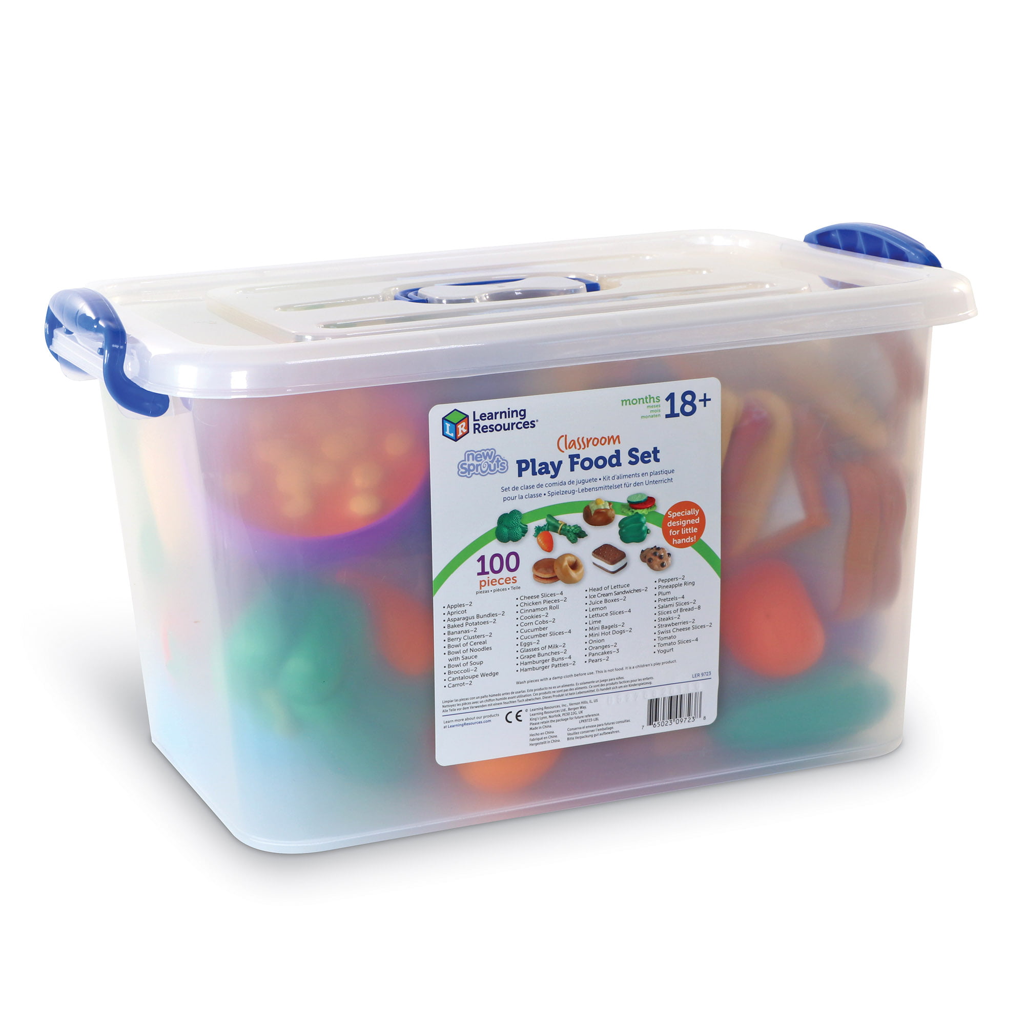 Learning Resources New Sprouts Classroom Play Food Set. 100 Pieces