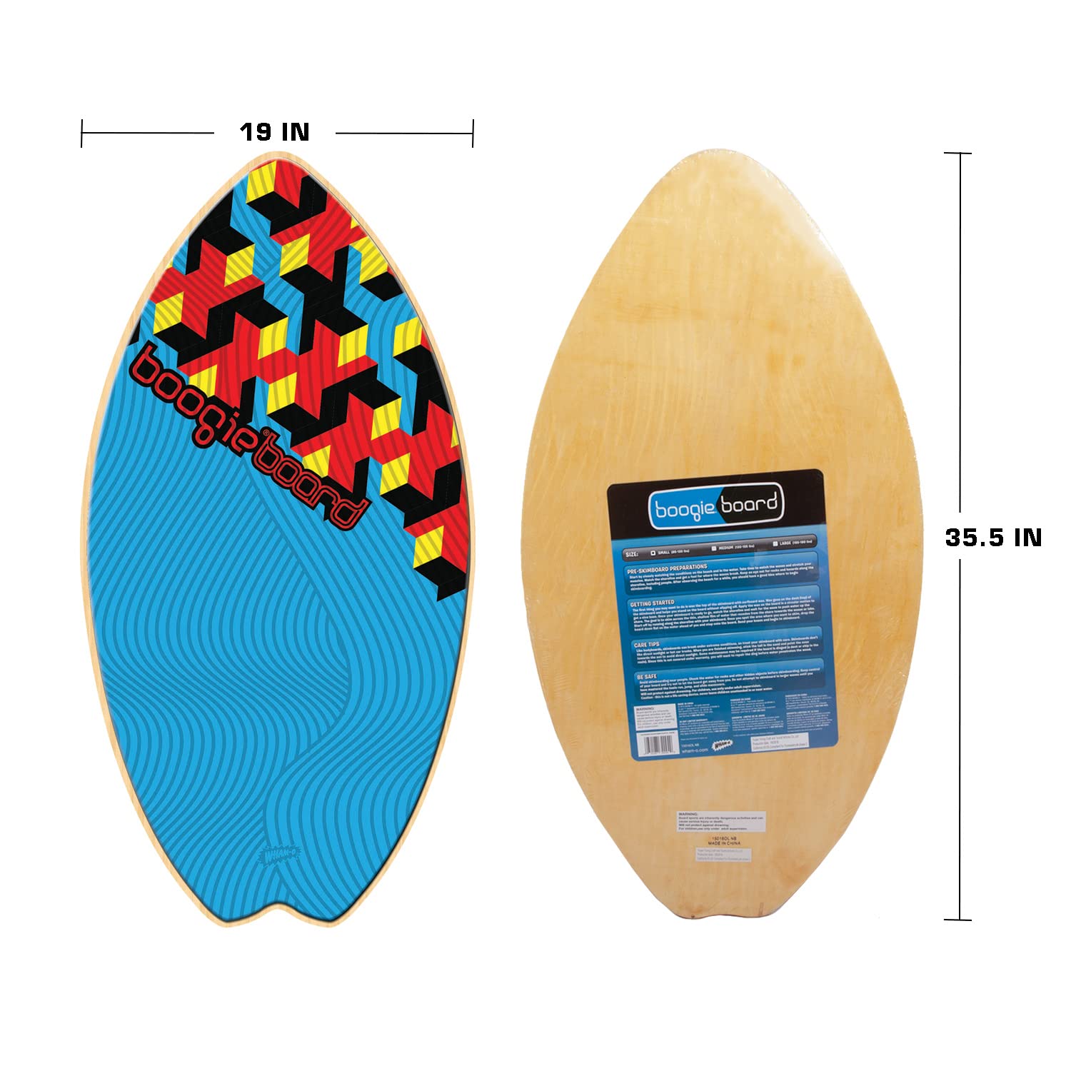 Wham-O Boogie Board for Skimboarding. 35.5 Inch. Blue
