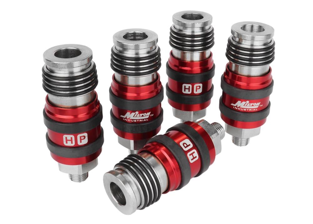 Milton 2 In ONE Universal Safety Exhaust Coupler - 1/4-in MNPT x 3/8-in Body Flow BX 5