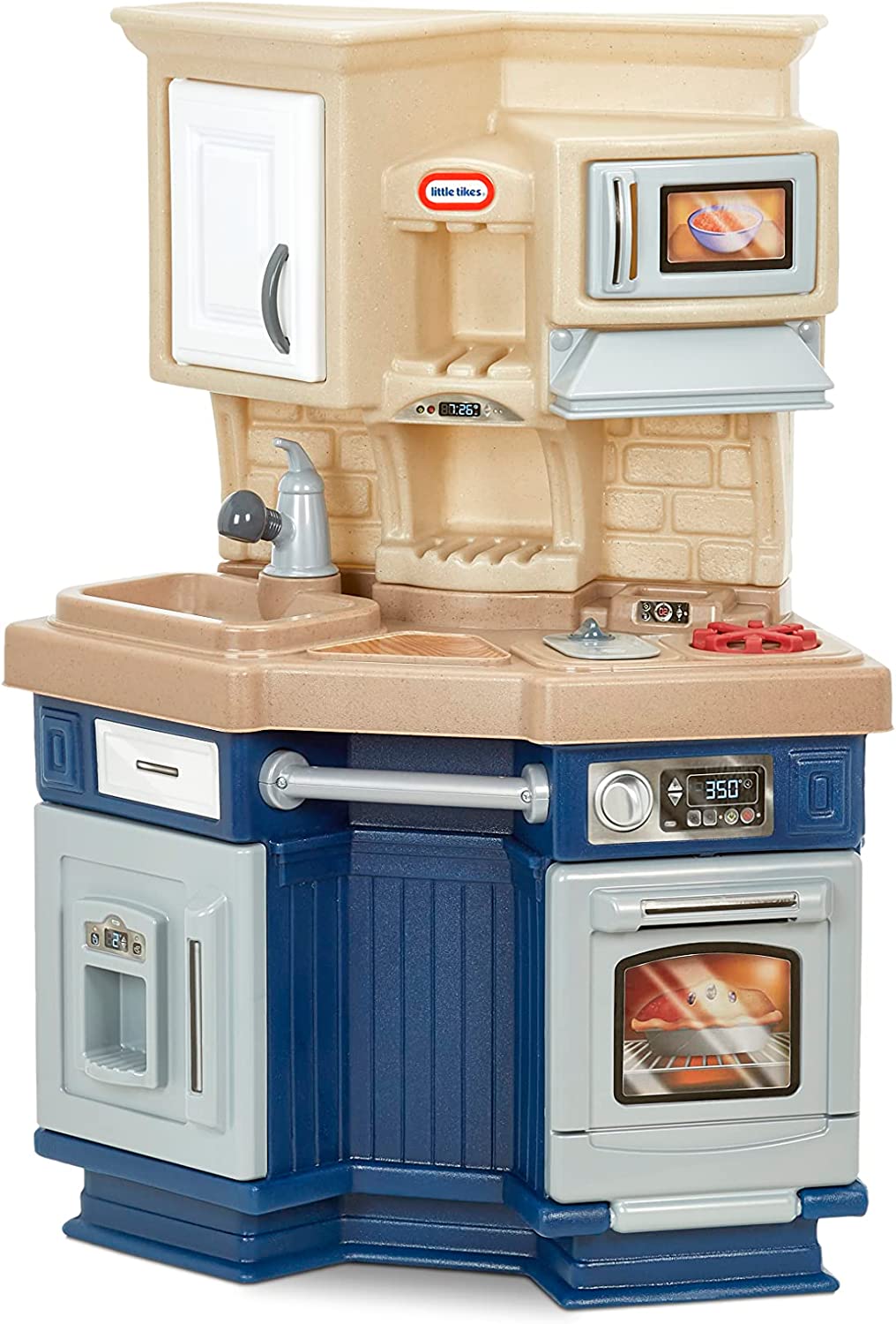 Little Tikes Super Chef Kitchen Blue & Cream. 14.00 l x 28.00 w x 40.00 h inches